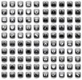 Web and Media Vector Icon Set Royalty Free Stock Photo