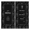 Menu template for cafe, coffee house, bar, bistro. Vector Royalty Free Stock Photo