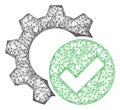 Web Mesh Apply Settings Gear Vector Icon