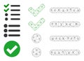 Web Carcass Check List Vector Icon and Other Icons Royalty Free Stock Photo