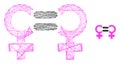 Web Mesh Lesbian Relation Symbol Vector Icon