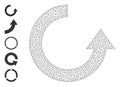 Web Mesh Rotate Up Icon with Simple Symbols Royalty Free Stock Photo