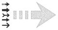 Web Mesh Send Right Icon with Simple Glyphs Royalty Free Stock Photo