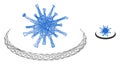 Web Mesh Virus Area Vector Icon Royalty Free Stock Photo