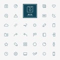 32 web minimal line icons