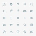25 web minimal line icons