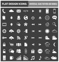 Web and mobile flat design icons, elements