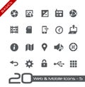 Web & Mobile Icons-5 // Basics Royalty Free Stock Photo