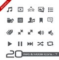Web & Mobile Icons-7 // Basics Royalty Free Stock Photo