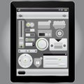 Web and mobile interface elements and tablet pc