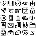 Web and Mobile Material Bold Isolated Vector Icons Set every single can be easily modified or edited Royalty Free Stock Photo