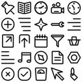 Web and Mobile Material Bold Isolated Vector Icons Set every single can be easily modified or edited