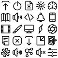 Web and Mobile Material Bold Isolated Vector Icons Set every single can be easily modified or edited