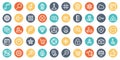 Web and Mobile Material Bold Isolated Vector Icons Set every single can be easily modified or edited