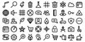 Web and Mobile Material Bold Isolated Vector Icons Set every single can be easily modified or edited