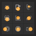 web , mobile , message , call , chain , camera ,graph , pause ,