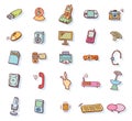 Web multimedia icons set - vector illustration Royalty Free Stock Photo