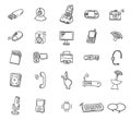 Web multimedia icons set - vector illustration Royalty Free Stock Photo