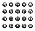 Web Navigation Icons // Black Label Series Royalty Free Stock Photo