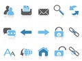 Web navigation icons blue series Royalty Free Stock Photo