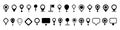 Web navigation pointers icon. Marker pin for marking location on map Royalty Free Stock Photo