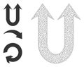 Web Net Double Forward Arrow Icon with Simple Glyphs