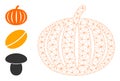 Web Net Harvest Pumpkin Vector Icon and Source Icons Royalty Free Stock Photo