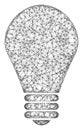 Web Net Lamp Bulb Vector Icon Royalty Free Stock Photo