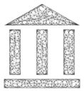 Web Net Library Building Vector Icon Royalty Free Stock Photo