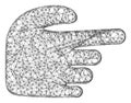 Web Net Right Index Finger Vector Icon