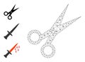 Web Net Scissors Vector Icon and Additional Icons Royalty Free Stock Photo