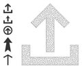 Web Net Upload Icon with Simple Symbols Royalty Free Stock Photo