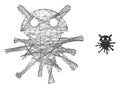 Web Net Virus Robot Vector Icon