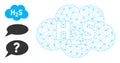 Web Network Hydrogen Sulfide Cloud Vector Icon and Other Icons