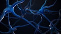 Web Network of Interconnecting Neural Brain Nerve Cells Through Synapses 3d Rendering Royalty Free Stock Photo