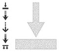 Web Network Move Bottom Icon with Simple Symbols
