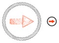 Web Network Rounded Right Arrow Vector Icon