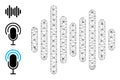 Web Network Sound Signal Vector Icon and Original Icons Royalty Free Stock Photo