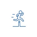 Obstacle race concept line icon concept. Obstacle race concept flat vector symbol, sign, outline illustration.