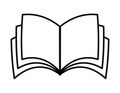 Open book simple icon Royalty Free Stock Photo