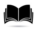Open book simple icon Royalty Free Stock Photo