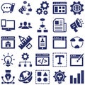 Web and Optimization Isolated Vector Icons Set which can easily modify or editable Royalty Free Stock Photo