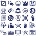 Web and Optimization Isolated Vector Icons Set which can easily modify or editable Royalty Free Stock Photo