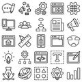 Web and Optimization Isolated Vector Icons Set which can easily modify or editable Royalty Free Stock Photo