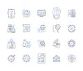 Web outlets line icons collection. E-commerce, Online shopping, Marketplace, Digital storefront, Internet retail