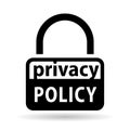 padlock, privacy policy concept Royalty Free Stock Photo