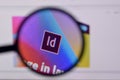 Web page of adobe indesign product on official website on the display of PC