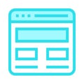 Web page arrow color line icon Royalty Free Stock Photo