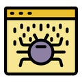Web page bug icon color outline vector Royalty Free Stock Photo
