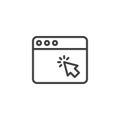 Web page click line icon Royalty Free Stock Photo